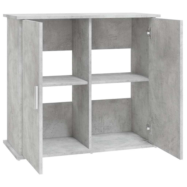 Betongrauer Aquarienunterschrank Varhelyi 81x36x73cm (Holz)