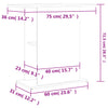 Harmaa akvaarioteline Lilah 75x36x72,5cm (puinen)
