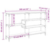 Grauer Konsolentisch Dionita 160x32x95cm (Holz)