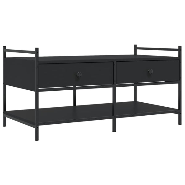 Schwarzer Couchtisch Artimina 99x50x50cm (Holz)
