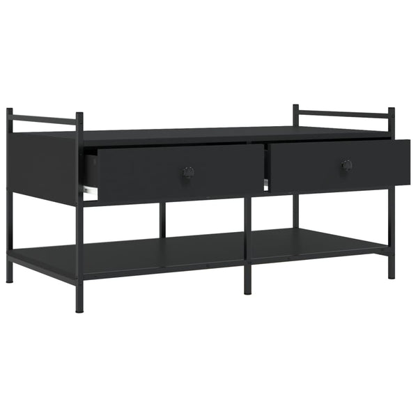Schwarzer Couchtisch Artimina 99x50x50cm (Holz)