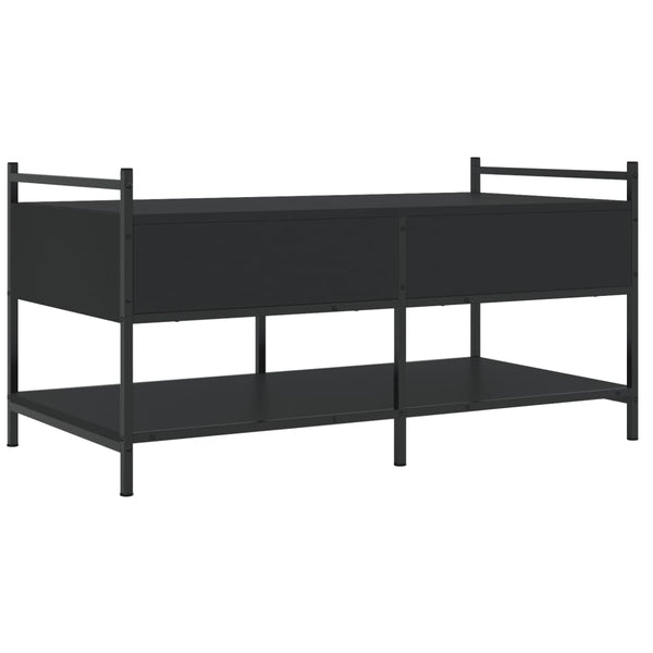 Schwarzer Couchtisch Artimina 99x50x50cm (Holz)