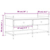 Schwarzer Couchtisch Artimina 99x50x50cm (Holz)