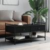 Schwarzer Couchtisch Artimina 99x50x50cm (Holz)