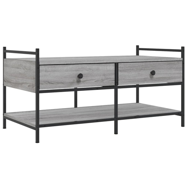 Grauer Couchtisch Artimina 99x50x50cm (Holz)