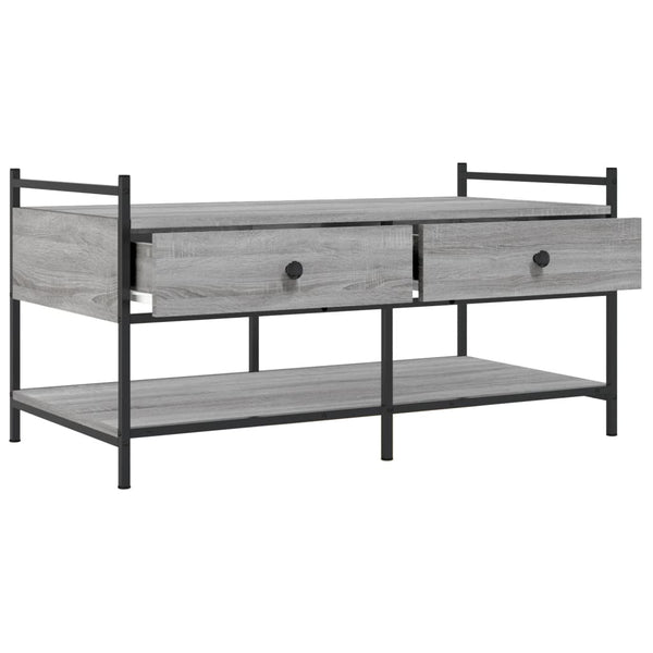 Grauer Couchtisch Artimina 99x50x50cm (Holz)