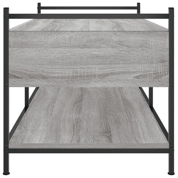 Grauer Couchtisch Artimina 99x50x50cm (Holz)