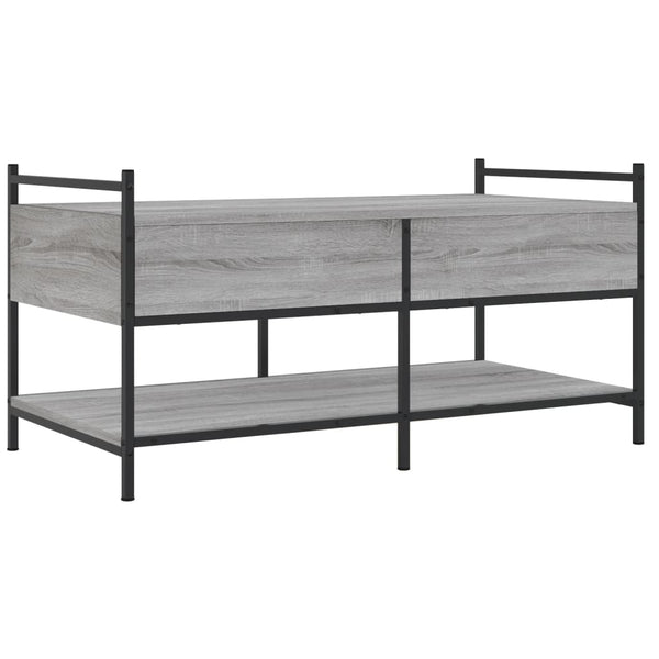 Grauer Couchtisch Artimina 99x50x50cm (Holz)
