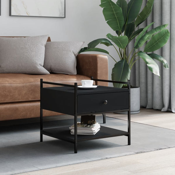 Schwarzer Couchtisch Artimina 50x50x50cm (Holz)