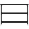 Schwarzer Konsolentisch Ruxandari 100x22,5x75cm (Holz)