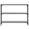 Grauer Konsolentisch Ruxandari 100x22,5x75cm (Holz)