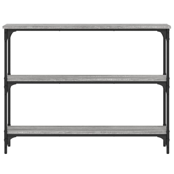 Grauer Konsolentisch Ruxandari 100x22,5x75cm (Holz)