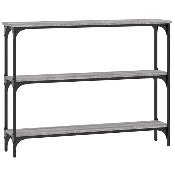 Grauer Konsolentisch Ruxandari 100x22,5x75cm (Holz)