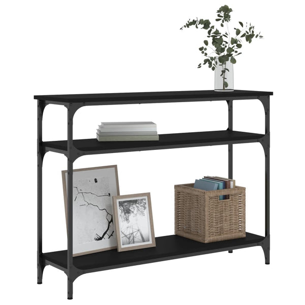 Schwarzer Konsolentisch Manolia 100x29x75cm (Holz)
