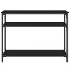 Schwarzer Konsolentisch Manolia 100x29x75cm (Holz)