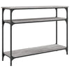 Grauer Konsolentisch Manolia 100x29x75cm (Holz)