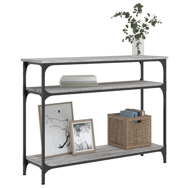 Grauer Konsolentisch Manolia 100x29x75cm (Holz)