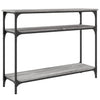 Grauer Konsolentisch Manolia 100x29x75cm (Holz)