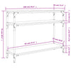 Grauer Konsolentisch Manolia 100x29x75cm (Holz)