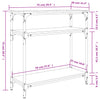 Schwarzer Konsolentisch Manolia 75x29x75cm (Holz)