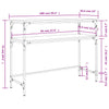Grauer Konsolentisch Rupan 100x35,5x75cm (Holz)