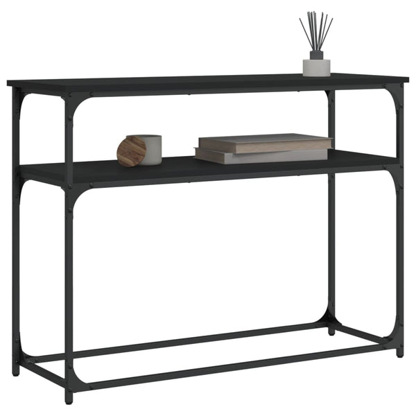 Schwarzer Konsolentisch Petroni 100x35,5x75cm (Holz)