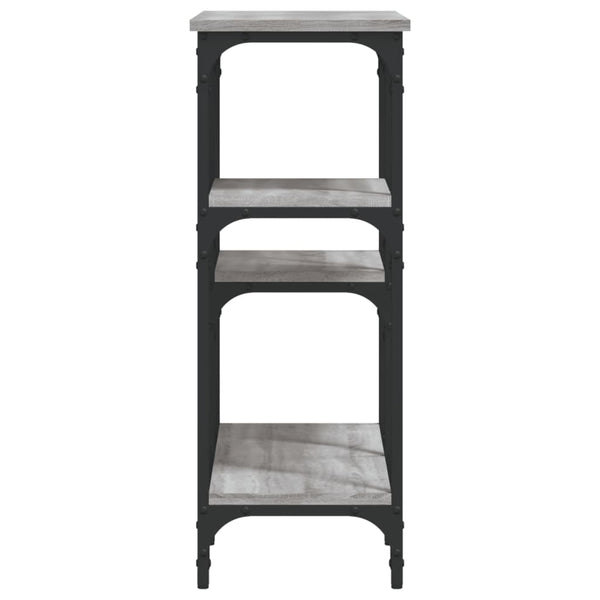 Grauer Konsolentisch Costinelly 80x29x75cm (Holz)