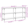 Konsolentisch Rauch-Eiche Gros 150x29x75cm (Holz)