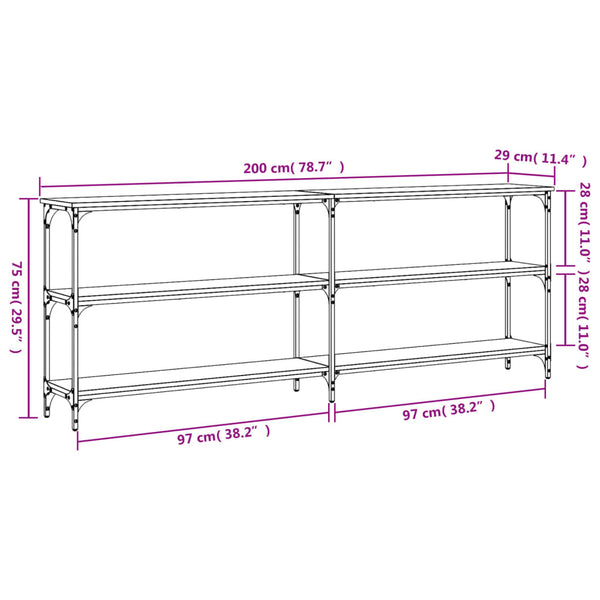 Couchtisch Sonoma Eiche Gros 200x29x75cm (Holz)