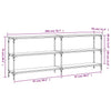 Grauer Konsolentisch Gros 200x29x75cm (Holz)