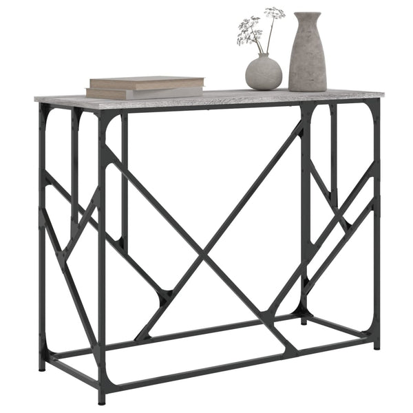 Grauer Konsolentisch Medhat 100x40x80cm (Holz)