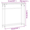 Konsolentisch Gaylord Grau 75x19,5x75cm (Holz)