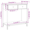 Sonoma-Eiche Konsolentisch Piscupu 75x34,5x75cm (Holz)