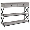 Grauer Konsolentisch Bondi 100x28x75cm (Holz)