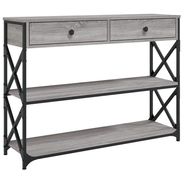 Grauer Konsolentisch Bondi 100x28x75cm (Holz)