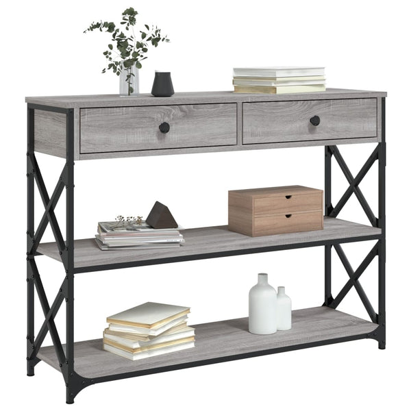 Grauer Konsolentisch Bondi 100x28x75cm (Holz)