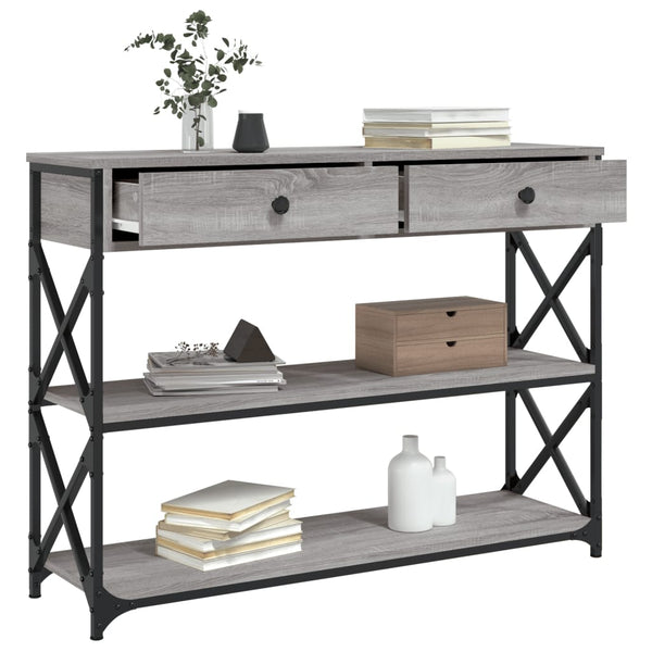 Grauer Konsolentisch Bondi 100x28x75cm (Holz)