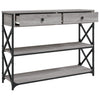Grauer Konsolentisch Bondi 100x28x75cm (Holz)