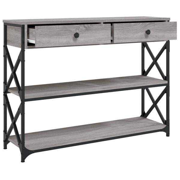 Grauer Konsolentisch Bondi 100x28x75cm (Holz)