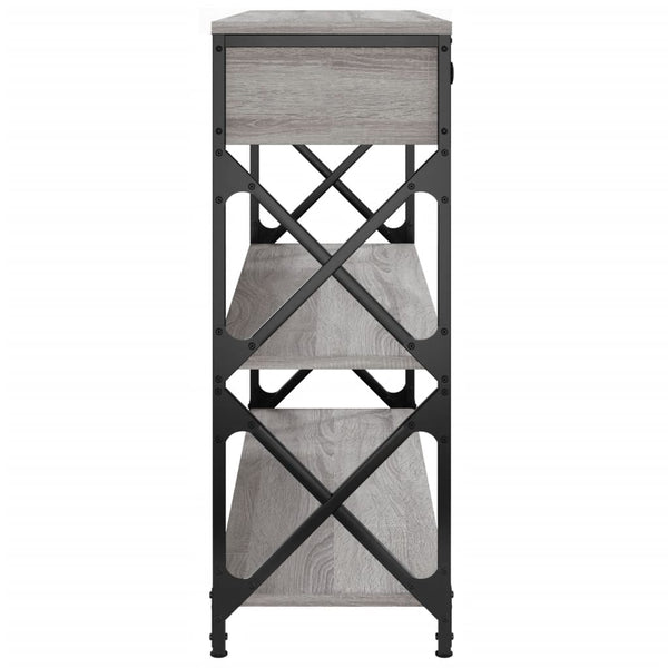 Grauer Konsolentisch Bondi 100x28x75cm (Holz)