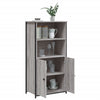 Grauer Schrank Zwanilda 62x36x121,5cm (Holz)