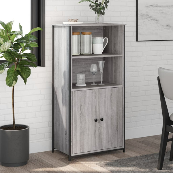 Grauer Schrank Zwanilda 62x36x121,5cm (Holz)