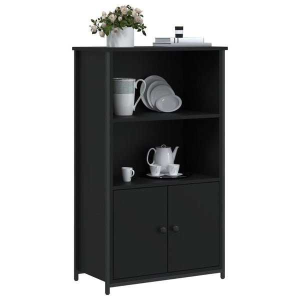 Schwarzer Schrank Zwanilda 62x32x103,5cm (Holz)