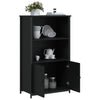 Schwarzer Schrank Zwanilda 62x32x103,5cm (Holz)