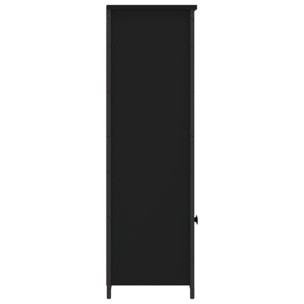 Schwarzer Schrank Zwanilda 62x32x103,5cm (Holz)