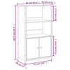 Schwarzer Schrank Zwanilda 62x32x103,5cm (Holz)