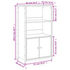 Grauer Schrank Zwanilda 62x32x103,5cm (Holz)