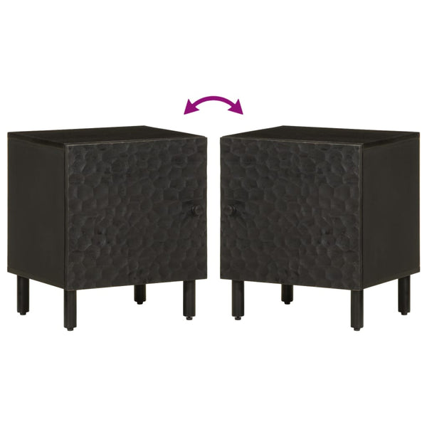 Nachttisch Nadiana 40x33x46cm schwarz (Mangoholz)