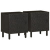 Nachttische Nadiana 40x33x46cm schwarz (2 Stück Mango-Holz)