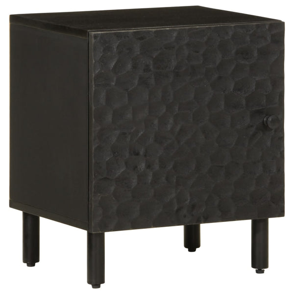 Nachttische Nadiana 40x33x46cm schwarz (2 Stück Mango-Holz)